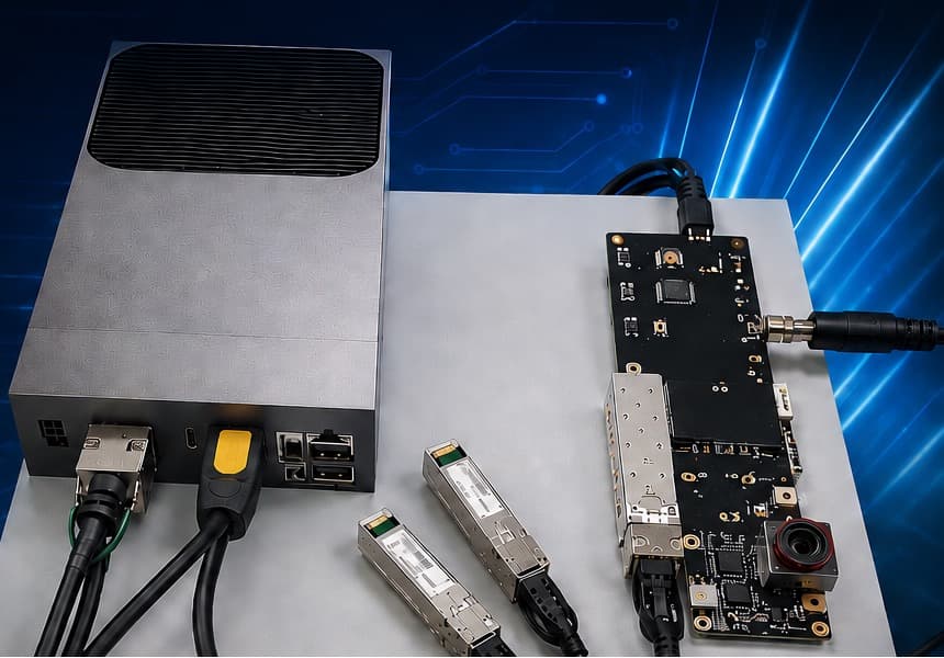 Sensor bridge connected to an edge AI computer